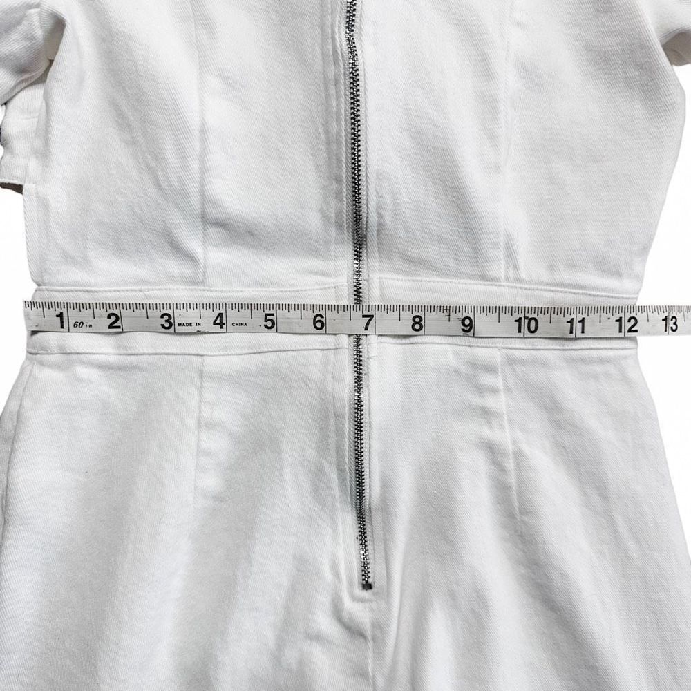 Flying Tomato Denim Jumpsuit Cutout White Small - Picture 7 of 9